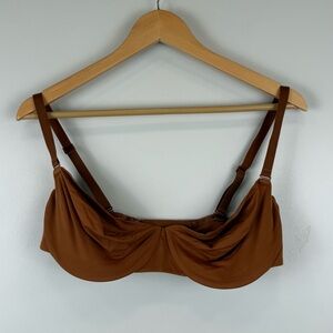 Skims Smoothing Intimates UNLINED STRAPLESS BRA Size 36DDD Bronze Women's